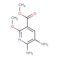 Chemical structure of methyl 5,6-diamino-2-methoxypyridine-3-carboxylate - CSSB06257927693