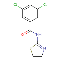 Chemical structure of 3,5-dichloro-N-(1,3-thiazol-2-yl)benzamide - CSSB00026132570