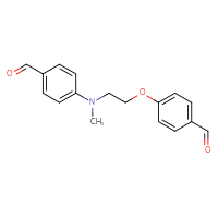 Chemical structure of 4-{2-[(4-formylphenyl)(methyl)amino]ethoxy}benzaldehyde - CSSB20621213012