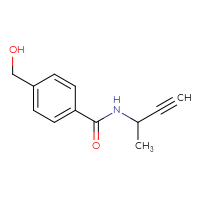 Chemical structure of N-(but-3-yn-2-yl)-4-(hydroxymethyl)benzamide - CSSB00022740634