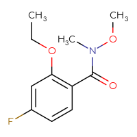Chemical structure of 2-ethoxy-4-fluoro-N-methoxy-N-methylbenzamide - CSSB21151590451