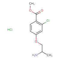 Chemical structure of methyl 4-(2-aminopropoxy)-2-chlorobenzoate hydrochloride - CSSB20963525475