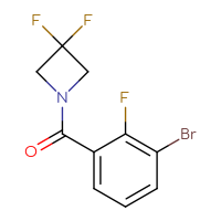 Chemical structure of 1-(3-bromo-2-fluorobenzoyl)-3,3-difluoroazetidine - CSSB00110889001