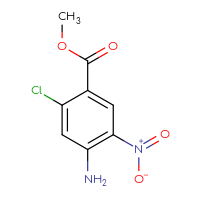 Chemical structure of methyl 4-amino-2-chloro-5-nitrobenzoate - CSSB00010109998