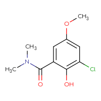 Chemical structure of 3-chloro-2-hydroxy-5-methoxy-N,N-dimethylbenzamide - CSSB07084228158