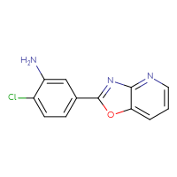 Chemical structure of 2-chloro-5-{[1,3]oxazolo[4,5-b]pyridin-2-yl}aniline - CSSB00000490010