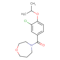 Chemical structure of 4-[3-chloro-4-(propan-2-yloxy)benzoyl]-1,4-oxazepane - CSSB06456919775