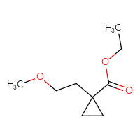 Chemical structure of ethyl 1-(2-methoxyethyl)cyclopropane-1-carboxylate - CSSB00019792504