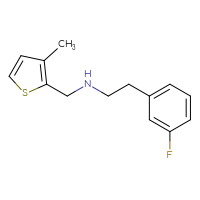 Chemical structure of [2-(3-fluorophenyl)ethyl][(3-methylthiophen-2-yl)methyl]amine - CSSB00000395622