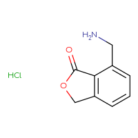 Chemical structure of 7-(aminomethyl)-1,3-dihydro-2-benzofuran-1-one hydrochloride - CSSB06744479592
