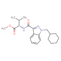 Chemical structure of methyl (2S)-2-{[1-(cyclohexylmethyl)-1H-indazol-3-yl]formamido}-3-methylbutanoate - CSSB00159239436