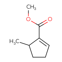 Chemical structure of methyl 5-methylcyclopent-1-ene-1-carboxylate - CSSB00015985677