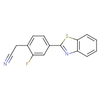 Chemical structure of 2-[4-(1,3-benzothiazol-2-yl)-2-fluorophenyl]acetonitrile - CSSB11513329071