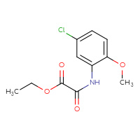 Chemical structure of ethyl [(5-chloro-2-methoxyphenyl)carbamoyl]formate - CSSB00000262297