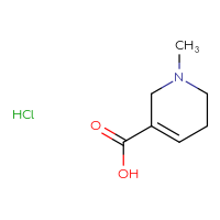 Chemical structure of 1-methyl-1,2,5,6-tetrahydropyridine-3-carboxylic acid hydrochloride - CSSB00020639683