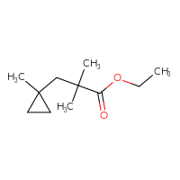 Chemical structure of ethyl 2,2-dimethyl-3-(1-methylcyclopropyl)propanoate - CSSB00153939669