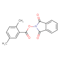 Chemical structure of 1,3-dioxo-2,3-dihydro-1H-isoindol-2-yl 2,5-dimethylbenzoate - CSSB00133014953