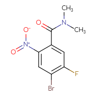 Chemical structure of 4-bromo-5-fluoro-N,N-dimethyl-2-nitrobenzamide - CSSB00007477588