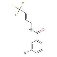 Chemical structure of 3-bromo-N-[(2E)-4,4,4-trifluorobut-2-en-1-yl]benzamide - CSSB06640149831