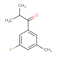 Chemical structure of 1-(3-fluoro-5-methylphenyl)-2-methylpropan-1-one - CSSB00012629697
