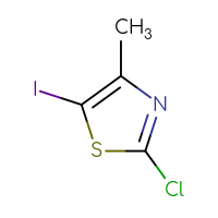 Chemical structure of 2-chloro-5-iodo-4-methyl-1,3-thiazole - CSSB06638131339