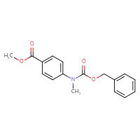 Chemical structure of methyl 4-{[(benzyloxy)carbonyl](methyl)amino}benzoate - CSSB01840951170