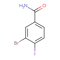 Chemical structure of 3-bromo-4-iodobenzamide - CSSB00009814583