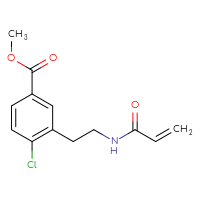 Chemical structure of methyl 4-chloro-3-[2-(prop-2-enamido)ethyl]benzoate - CSSB21332078387