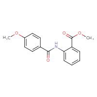 Chemical structure of methyl 2-(4-methoxybenzamido)benzoate - CSSB00046197890