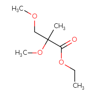 Chemical structure of ethyl 2,3-dimethoxy-2-methylpropanoate - CSSB02126458281