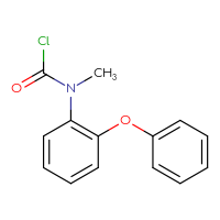 Chemical structure of N-methyl-N-(2-phenoxyphenyl)carbamoyl chloride - CSSB21224774449