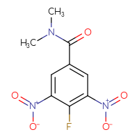 Chemical structure of 4-fluoro-N,N-dimethyl-3,5-dinitrobenzamide - CSSB14476643545