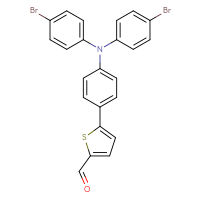 Chemical structure of 5-{4-[bis(4-bromophenyl)amino]phenyl}thiophene-2-carbaldehyde - CSSB02495333481