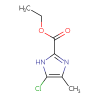 Chemical structure of ethyl 5-chloro-4-methyl-1H-imidazole-2-carboxylate - CSSB00010274290