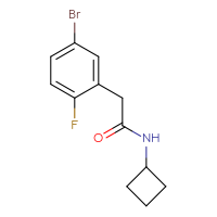 Chemical structure of 2-(5-bromo-2-fluorophenyl)-N-cyclobutylacetamide - CSSB00065819957