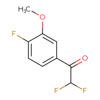 Chemical structure of 2,2-difluoro-1-(4-fluoro-3-methoxyphenyl)ethan-1-one - CSSB00011084382