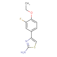 Chemical structure of 4-(4-ethoxy-3-fluorophenyl)-1,3-thiazol-2-amine - CSSB00010286018