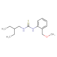 Chemical structure of 3-(2-ethylbutyl)-1-[2-(methoxymethyl)phenyl]thiourea - CSSB01039243195