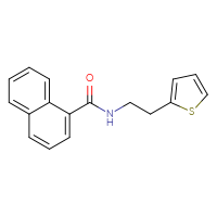 Chemical structure of N-[2-(thiophen-2-yl)ethyl]naphthalene-1-carboxamide - CSSB00046112482