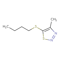 Chemical structure of 5-(butylsulfanyl)-4-methyl-1,2,3-thiadiazole - CSSB00000075375