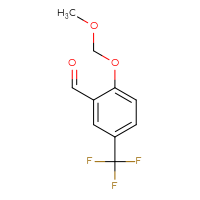 Chemical structure of 2-(methoxymethoxy)-5-(trifluoromethyl)benzaldehyde - CSSB02520175559