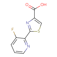 Chemical structure of 2-(3-fluoropyridin-2-yl)-1,3-thiazole-4-carboxylic acid - CSSB00000695857