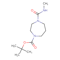Chemical structure of tert-butyl 4-(methylcarbamoyl)-1,4-diazepane-1-carboxylate - CSSB00114114177