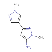Chemical structure of 1,1'-dimethyl-1H,1'H-[3,4'-bipyrazol]-5-amine - CSSB00000721473