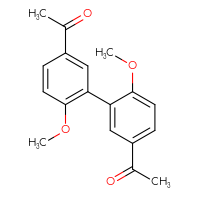 Chemical structure of 1-{5'-acetyl-2',6-dimethoxy-[1,1'-biphenyl]-3-yl}ethan-1-one - CSSB14768408040