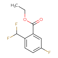 Chemical structure of ethyl 2-(difluoromethyl)-5-fluorobenzoate - CSSB00010739122