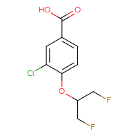Chemical structure of 3-chloro-4-[(1,3-difluoropropan-2-yl)oxy]benzoic acid - CSSB00160495071
