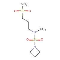 Chemical structure of N-(azetidine-1-sulfonyl)-N-(3-methanesulfonylpropyl)methanamine - CSMB00928088266