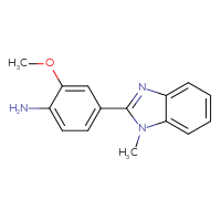 Chemical structure of 2-methoxy-4-(1-methyl-1H-1,3-benzodiazol-2-yl)aniline - CSSB00108019878