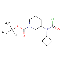 Chemical structure of tert-butyl 3-[(chlorocarbonyl)(cyclobutyl)amino]piperidine-1-carboxylate - CSSB06256207406